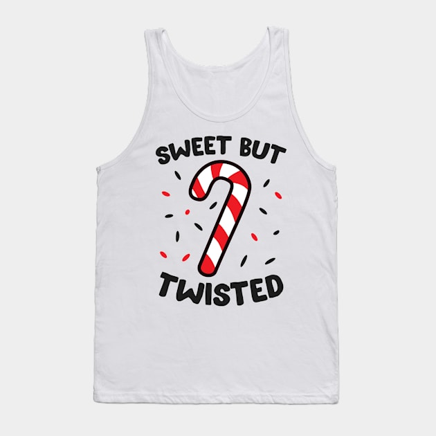 Christmas Candy Cane Sweet But Twisted Tank Top by EQDesigns